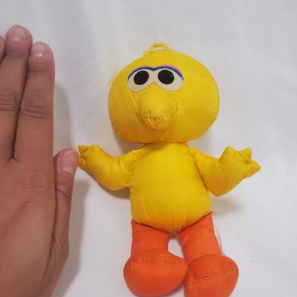 Vintage Sesame Street Big Bird Plush Toy Yellow 7 Inch Muppets Figure Retro